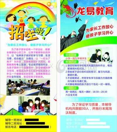 龙易教育学习培训招生学校彩页宣传单